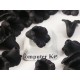 Calla Lily bead, frosted acrylic, black, 13mm, bag 20 grams