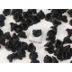 Calla Lily bead, frosted acrylic, black, 13mm, bag 20 grams