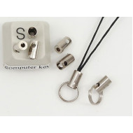 Lariat Cap / Cord End - Nickel, small, each