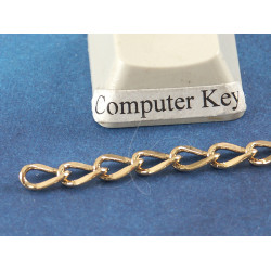 Extender chain, flattened curb, 4.5cm 18ct gold plate, each