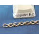 Extender chain, flattened curb, 4.5cm 18ct gold plate, each