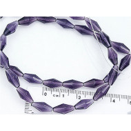 Cut Glass bicone 6x12mm Tanzanite, 24