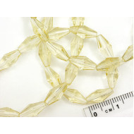 Glass bicone 6x12mm Jonquil, 16 inch string