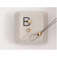 Crimp Bead, Smooth, 2mm double gold plate, per gram