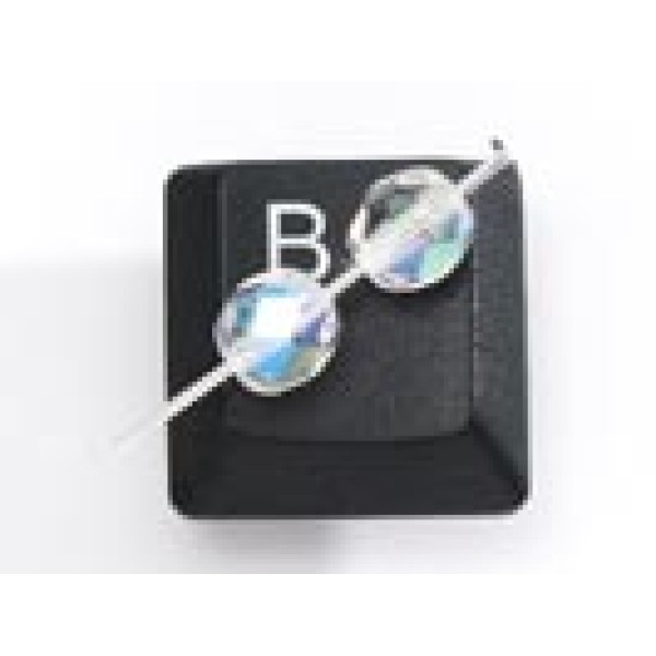 Fire-polish Czech glass bead, 6mm, aurora borealis, bag of 25