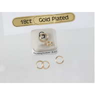 Split Ring, 6mm, 18ct gold plate, each