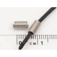 Coil Bead - 2.4mm hole nickel plated, each