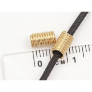 Coil Bead - 3mm hole gold plated, bag of 20