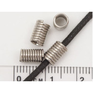 Coil Bead - 3.5mm hole nickel plated, bag of 20