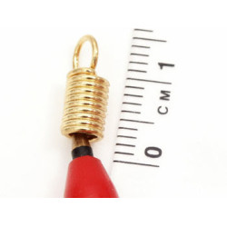 Thonging Coil End - 3.5mm, gold plate, each