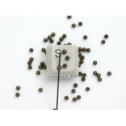 Filler Bead 2.4mm antique brass, seamless, per 100