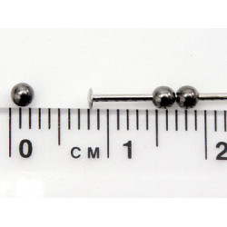 Filler Bead 2.5mm gunmetal black nickel, seamless, per 100