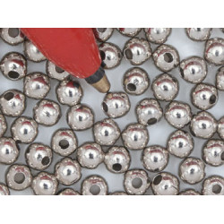 Filler Bead 3mm nickel plate, seamless, per 100