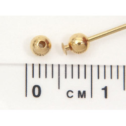 Filler Bead 3mm gilt, seamless, per 100