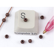 Filler Bead 3mm antique copper plate, seamless, per 100