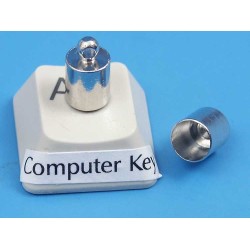 Cord End, 5.5mm hole, NF platinum colour, each