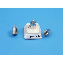 Cord End, 5.5mm hole, NF platinum colour, each