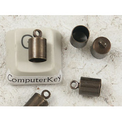 Cord End, 5.5mm hole, ant bronze, each