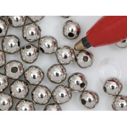 Filler Bead 4mm nickel free nickel colour, seamless, per 50