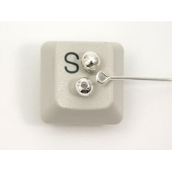 Filler Bead 4mm silver plate, seamless, per 50