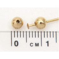 Filler Bead 4mm gold plate, seamless, per 50