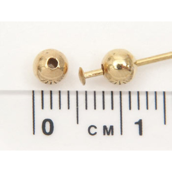 Filler Bead 4mm gold plate, seamless, per 50