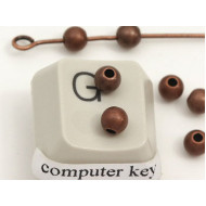 Filler Bead 4mm antique copper, seamless, per 50