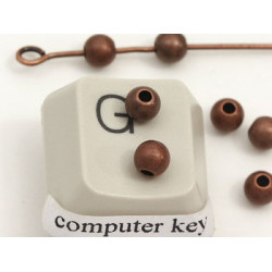 Filler Bead 4mm antique copper, seamless, per 50