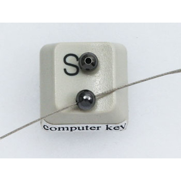 Filler Bead 4mm gunmetal black, seamless, per 50