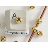 Filler Bead 5mm gold plated, seamless, per 50