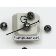 Filler Bead 5mm gunmetal black plated, seamless, per 50