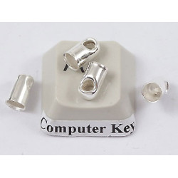 Cord End, 3.5mm hole, Nickel plate, per 20
