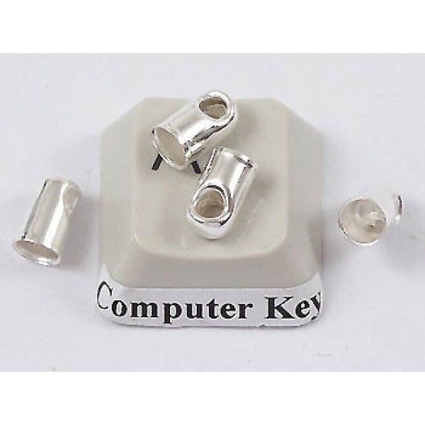 Cord End, 3.5mm hole, Nickel plate, per 20