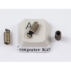 BULK PACK 20 Thonging Coil Ends - 2mm hole, NF antique bronze, bag of 20