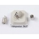 Thonging Coil End - 3.2mm hole, nickel plate, each