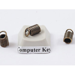 BULK PACK 20 Thonging Coil Ends - 3.2mm hole, NF antique bronze, bag of 20