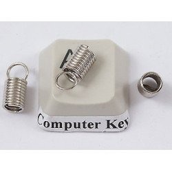 Thonging Coil End - 3.2mm hole, budget, nickel plate, each