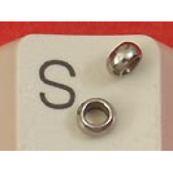 Filler Bead 3mm Stainless Steel, seamless, each