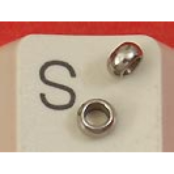Filler Bead 3mm Stainless Steel, seamless, each