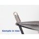 Thonging Coil End - 3.2mm hole, budget, nickel plate, each