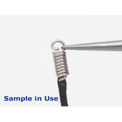 BULK PACK 20 Thonging Coil Ends - 2mm hole, NF antique bronze, bag of 20