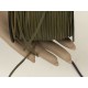 Suede Cord, Olive, 3mm wide, one side shiny, per metre