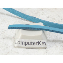 Suede Cord, Turquoise, 3mm wide, one side shiny, per metre