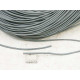 2.0mm round budget Leather Cord, Grey, per metre