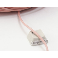 3.0mm round budget Leather Cord, Pink, per metre