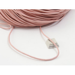 3.0mm round budget Leather Cord, Pink, per metre