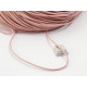3.0mm round budget Leather Cord, Pink, per metre