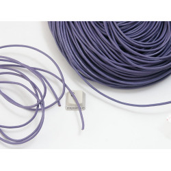 2.0mm round budget Leather Cord, Purple, per metre