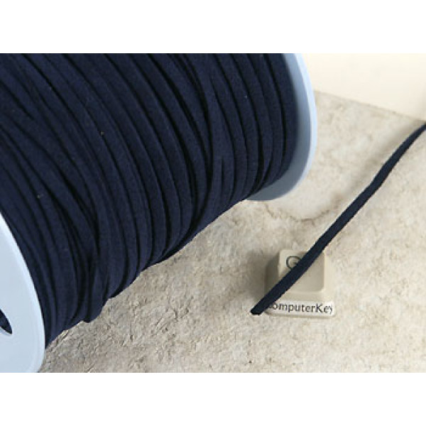 Faux Suede cord, Deep Blue, 3mm wide, per metre