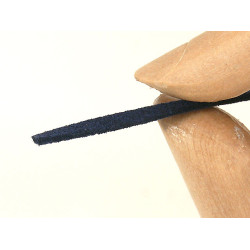 Faux Suede cord, Deep Blue, 3mm wide, per metre